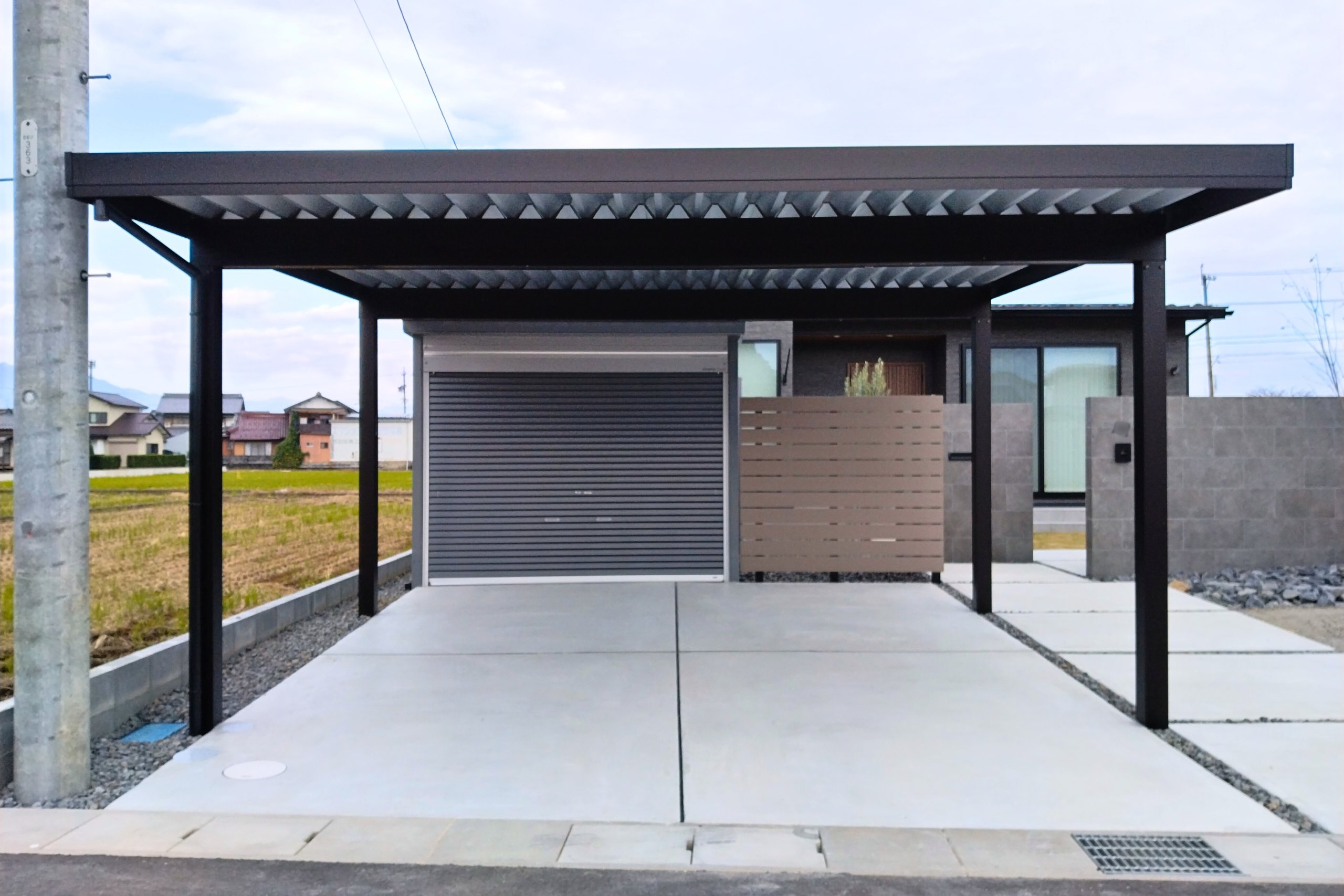 駐車場 コンクリート 金鏝仕上げ