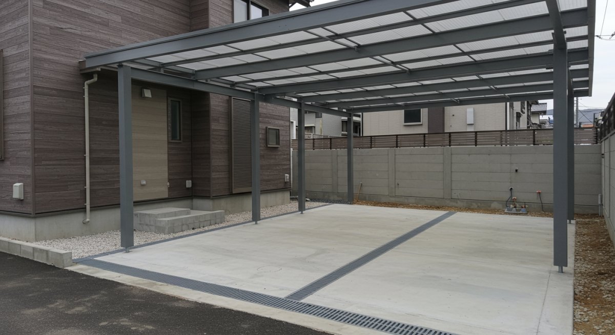 カーポートと駐車スペースのチェック