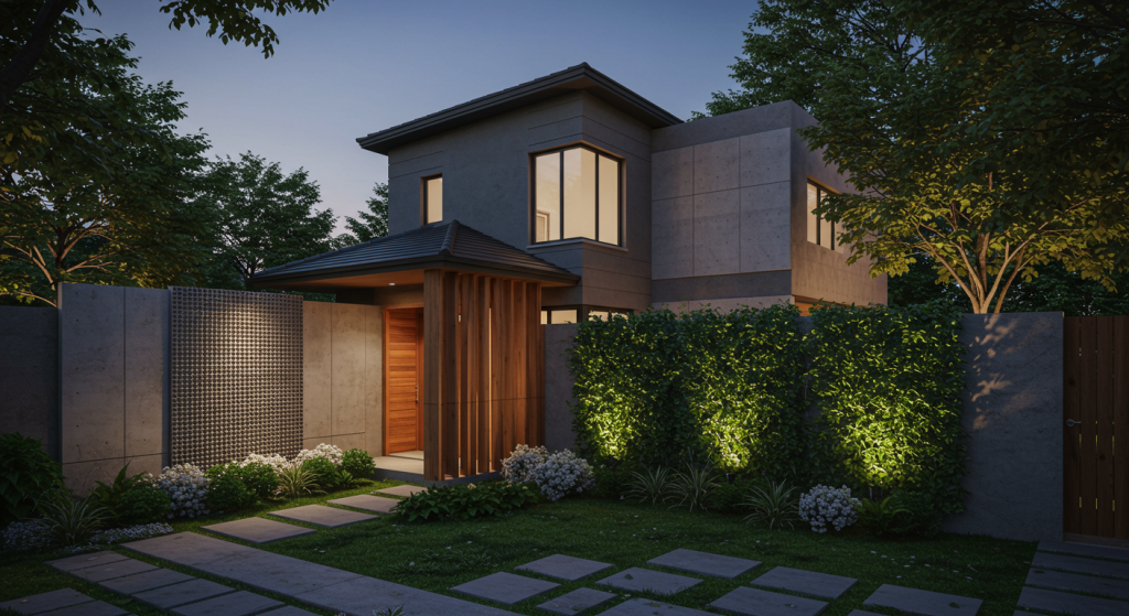 ライティングにもこだわった外観イメージ